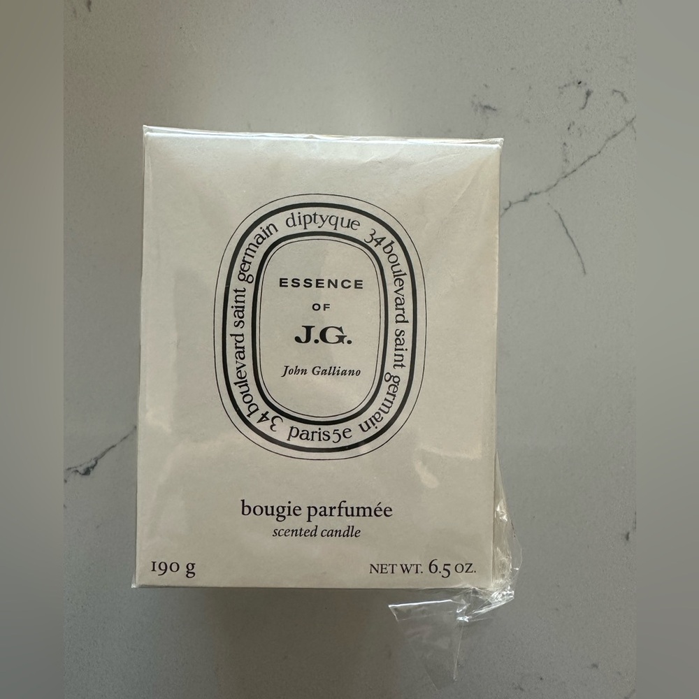 Diptyque Candle Box with Gold Accents